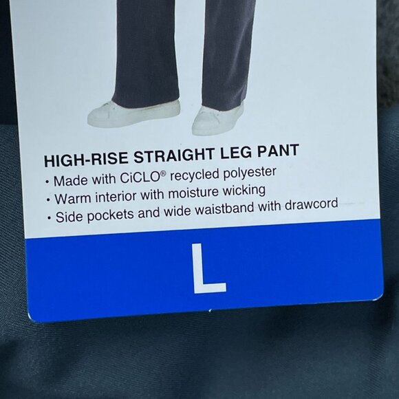 Mondetta Women's L High-Rise Straight Leg Pants Gray/Blue L1219 - Picture 12 of 13